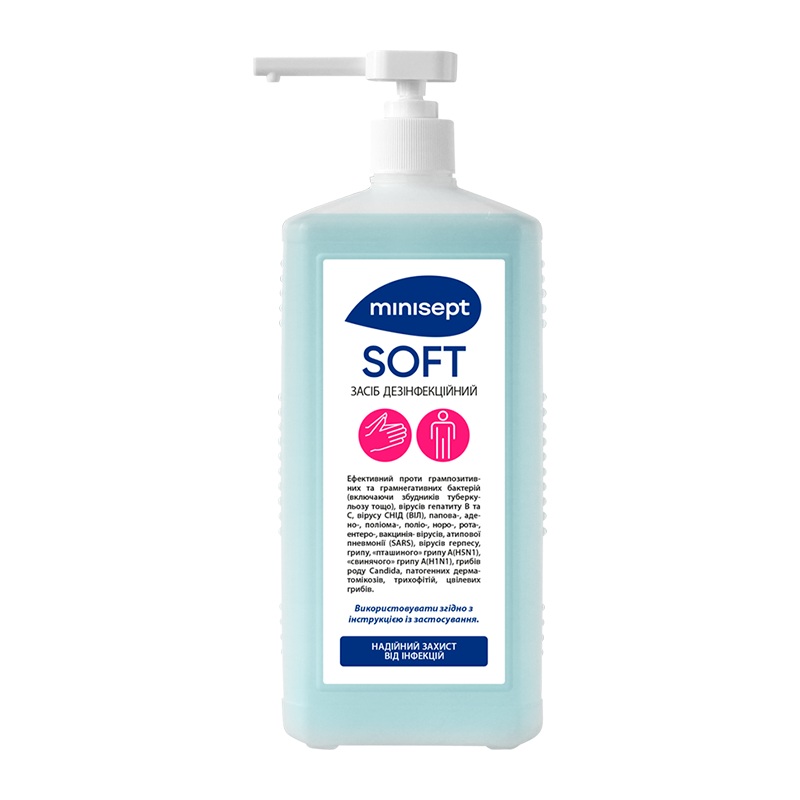 Засіб дезінфекційний "minisept" SOFT, пл. 1000 мл з дозатором